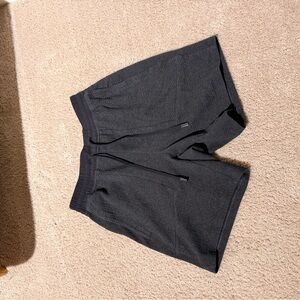Lululemon Men’s Texture Double Knit Cotton Shorts 5” Medium Black
